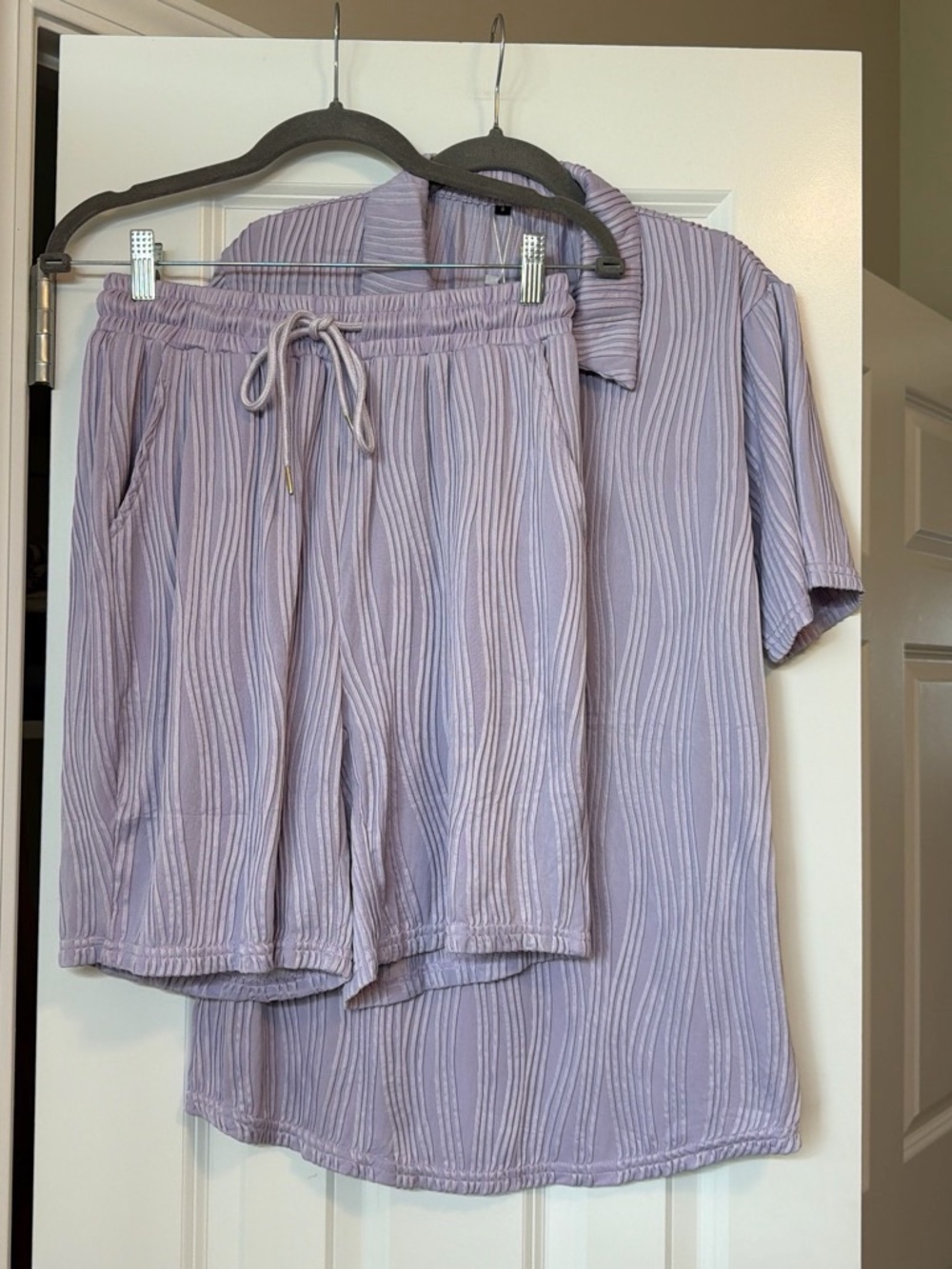 Soft Wave Textured Lavender Two-Piece Set - Women